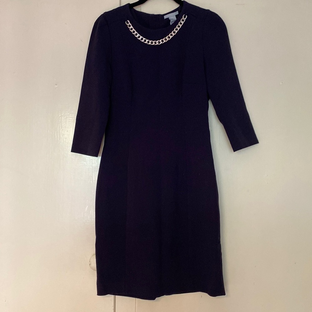 H&M Size 8 Dress Dark Blue/Navy with zipper in the back